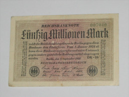 Funtzig Millionen Mark - 1923  Reichsbanknote - Germany - Allemagne **** EN ACHAT IMMEDIAT **** - 10 Mark