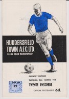 Official Football Programme HUDDERSFIELD TOWN - TWENTE ENSCHEDE Friendly Match 1968 - Habillement, Souvenirs & Autres