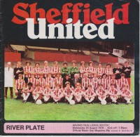 Official Football Programme SHEFFIELD UNITED - RIVER PLATE Argentina Friendly Match 1978 - Bekleidung, Souvenirs Und Sonstige