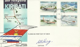 Kiribati 1984 Air Planes, Signed Cover - Kiribati (1979-...)