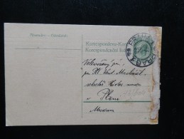 43/608    CP AUTRICHE  OBL.  PRAAG  1908 - Postales