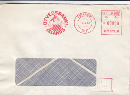 Islande - Lettre De 1967 - Oblitération Reykjavik - EMA - Empreintes Machines - Banques - Pêcheurs - Briefe U. Dokumente