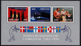 A0353 FAROE ISLANDS 1993, SG MS238 10th Anniv Nordic House, Torshavn  MNH - Faeroër