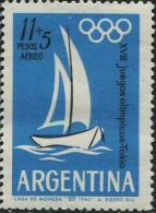 GA0473 Argentina 1964 Olympic Sailing 1v MNH - Unused Stamps