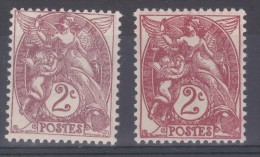 FRANCE  VARIETE   N° YVERT   / N°  MAURY  108 TYPE BLANC NEUFS LUXE - Unused Stamps