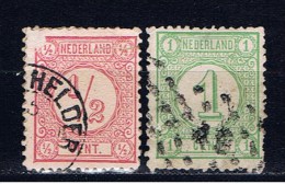 NL+ Niederlande 1876 Mi 30-31 Ziffermarken - Gebraucht