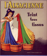 Carton Publicitaire. L'Alsacienne. Teinture Pour Tissus - Dorfi - - Targhe Di Cartone