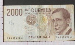 ITALY  2000  LIRE  1990   - 2 Scans -  (Nº07992) - 2000 Liras