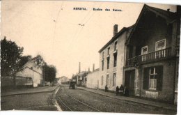 LIEGE    3 CP Herstal    Rue Du Gd Puits  1909 Ecole Des Soeurs Place De La Licour Kiosque De Musique 1919Pompe - Herstal