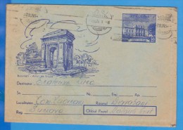 Arch Of Triumph, Bus Romania , Postal Stationery 1959 - Busses