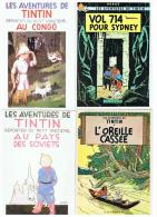 TINTIN  :    6  CARTES  POSTALES  -  NR  2/4/10/21/25/SOVJETS - Tintin