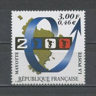 MAYOTTE 1999  N° 80 ** Neuf = MNH Superbe L' An 2000 Cartes De L' île - Unused Stamps