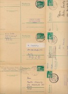 DDR P84 6 Postkarten Erfurt+E-Bischleben+Weimar+Gotha 1985-87  Kat. 21,00 € - Cartoline - Usati
