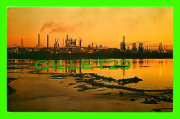 TULSA, OK - OIL REFINERY AT NIGHT - TRAVEL IN 1971 - OKLAHOMA NEWS CO - - Tulsa