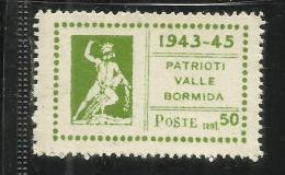 CLN VALLE BORMIDA 1945 TESEO CENT. 50 MNH - Centraal Comité Van Het Nationaal Verzet (CLN)