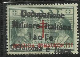 ITACA 1941 BENEFICENZA CHARITY 1940 SOPRASTAMPATO DI GRECIA GREECE SURCHARGED  LEPTA  50 LM H SIGNED FIRMATO - Cefalonia & Itaca