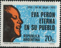 GA0529 Argentina 1973 Mrs. Peron 1v MNH - Unused Stamps