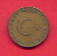 F4326 / -  5 Kurus -  1969  -  Turkey Turkije Turquie Turkei  - Coins Munzen Monnaies Monete - Türkei