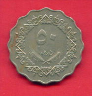 F4334 / - 50 Dirhams  - 1395 / 1975  - Libia Libya Libyen Libye Libie - Coins Munzen Monnaies Monete - Libya