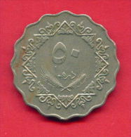 F4334 / - 50 Dirhams  - 1395 / 1975  - Libia Libya Libyen Libye Libie - Coins Munzen Monnaies Monete - Libia