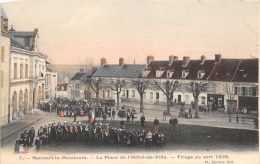 OISE  60  NANTEUIL LE HAUDOUIN  MILITARIA  CONSCRITS  LA PLACE DE L'HOTEL DE VILLE  TIRAGE AU SORT 1905 - Nanteuil-le-Haudouin