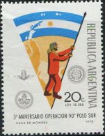 GA0580 Argentina 1971 Antarctic Expedition Team With Flag 1v MNH - Unused Stamps