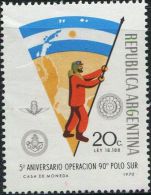 GA0580 Argentina 1971 Antarctic Expedition Team With Flag 1v MNH - Nuovi