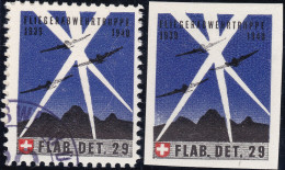 Schweiz Soldatenmarke 1940 Fliegerabwehr Flab.Det.29 Gestempelt - Labels