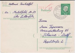 Bund Heuss P 37 PSt I Stempel Mistelfeld ü Lichtenfels 1960 - Postcards - Used