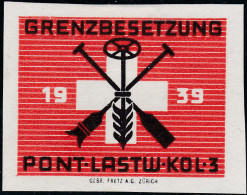 Schweiz Soldatenmarken 1939 Pontonnier PONT-LSTW-KOL-3 * Falz - Vignetten