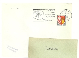 AVEYRON - Dépt N° 12 = RODEZ RP 1966 = FLAMME Non Codée =  SECAP Multiple ' PENSEZ + CODIFIEZ' = Pensée N° 1 - Código Postal