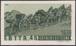 Schweiz Soldatenmarken 1939 Artillerie F.BTTR.45 Geschn. - Vignetten