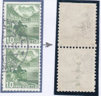 Schweiz 1948 Zu#286 RM Rollenmarke Gestempelt Abart Verdickter Zahn - Coil Stamps