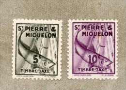 SAINT P. Et M. : Morue - Poisson - Pêche - - Timbres-taxe