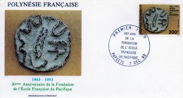 Pli En 1° Jour Du 7/12/1993. ( 30° Anniversaire De La Fondation De L'Ecole Française Du Pacifique ) - FDC