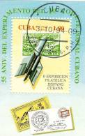 KUBA-SPANIEN 1994 Havanna Postrakete Kuba 3770 Plus Block 138 O 5€ Hoja Stamp On Stamp M/s Bloc Philatelic Sheet Bf Cuba - Posta Aerea