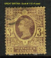 GREAT BRITAIN    Scott  # 115 VF USED - Usados