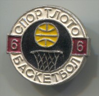 BASKETBALL - Soviet Union, Russia, Metal, Pin, Badge - Basketball