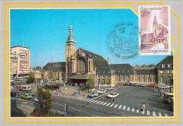 LUXEMBOURG  CARTE Philatelique  NUM-YVERT 936 GARE TRAIN CHEMIN DE FER - Cartes Maximum