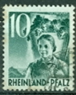 DE FZ Rheinland-Pfalz Mi. 37 Gest. Winzerin Wein - Renania-Palatinato