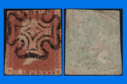 GB 1841-0031, QV 1d Red-Brown M-E Letters MX Cancel, Used - Usados