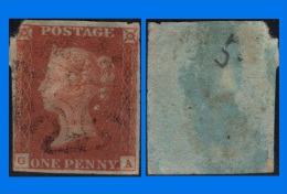 GB 1841-0032, QV 1d Red-Brown G-A Letters MX Cancel, Used (Spacefiller) - Gebraucht