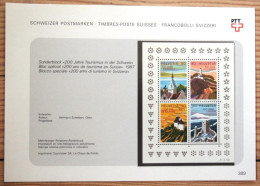 SUISSE 1987 200 ANS DE TOURISME YVERT N°1280/83 NEUF 2 BLOCS ET UN 3ème Avec Carnet** - Unused Stamps
