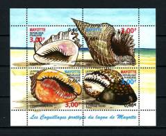 MAYOTTE 2000 Bloc N° 4 (92/95) **  Neuf = MNH Superbe Coquillages Shells Faune Marine - Blocs-feuillets