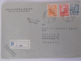 Yougoslavie Lettre Recommande De Ravne 1957 Pour Zurich - Cartas & Documentos