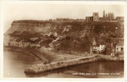 East Side And Harbour Whitby - Real Photograph - Whitby