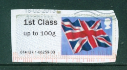 GREAT BRITAIN  -  2012  Post And Go  Union Jack  1st Class Up To 100g  Used On Piece As Scan - Post & Go Stamps