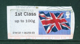 GREAT BRITAIN  -  2012  Post And Go  Union Jack  1st Class Up To 100g  Used On Piece As Scan - Post & Go (distributeurs)