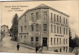 LIEGE    1   CP Stavelot  Hôtel Du Commerce Cheveaux & Voitures   Calay Archambeau - Stavelot