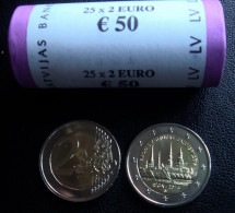 LATVIA COMMEMORATIVE COIN 2 EURO  2014 RIGA EUROPEAN CAPITAL OF CULTURE UNC - FULL 1 ROLL - Rollos